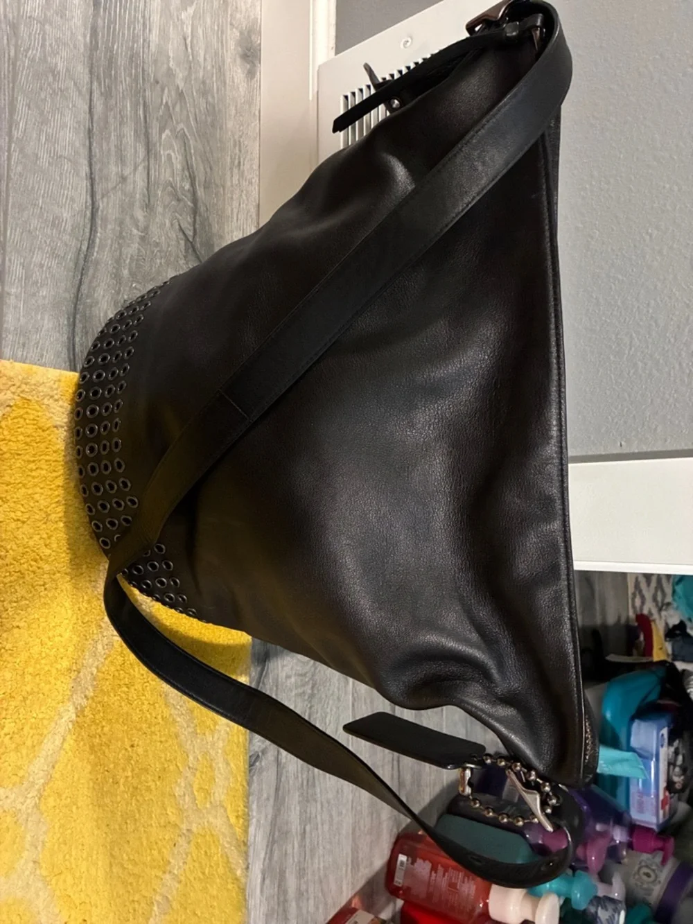 Coach Bleecker Leather Studded Bucket Bag - Picture 3 of 8